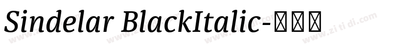 Sindelar BlackItalic字体转换
